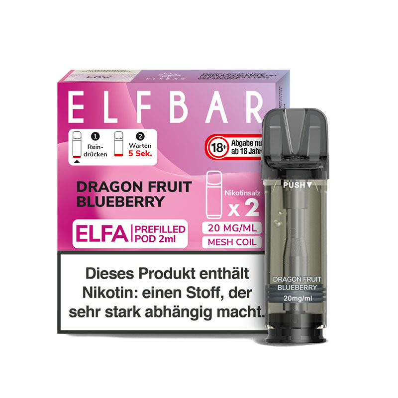 Elfbar Elfa Pods Dragon Fruit Blueberry - 20mg Nikotin
