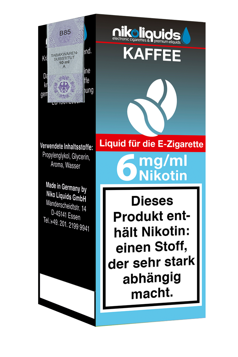 E-Liquid Nikoliquids Kaffee 6 mg 70 Pg 30 Vg