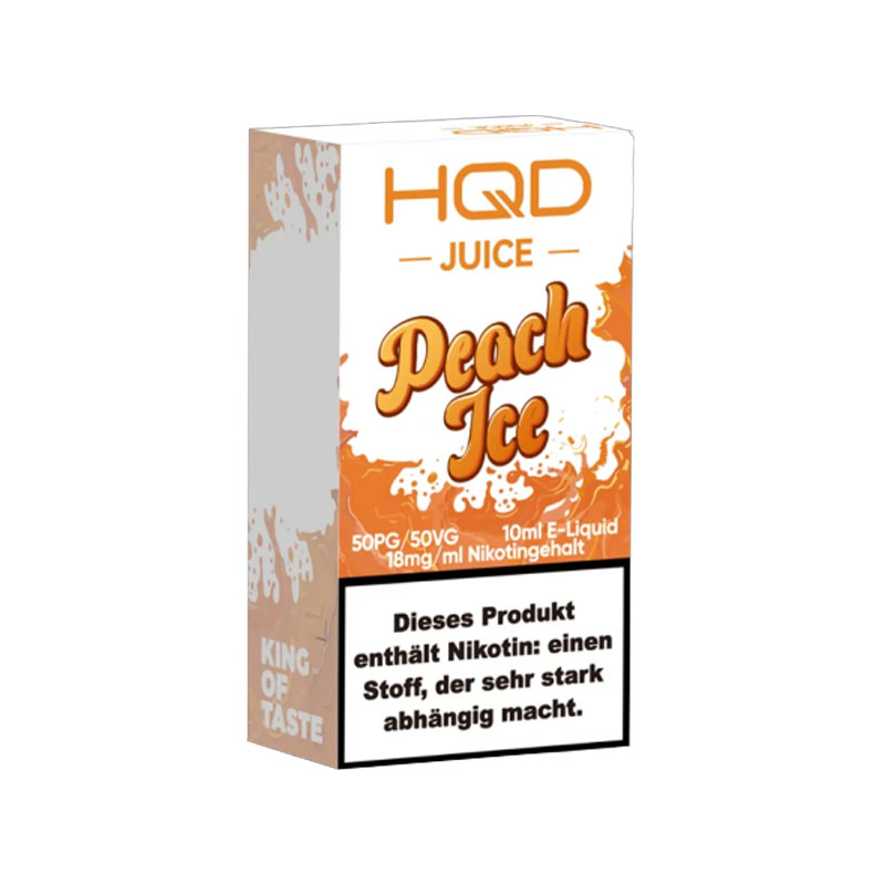 HQD Juice Peach Ice 18mg Nikotinsalz Liquid Flasche