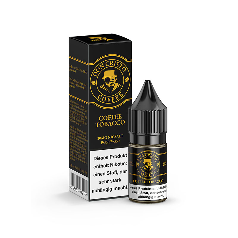 Don Cristo Coffee Tobacco 20mg Nikotinsalz Liquid mit Packung