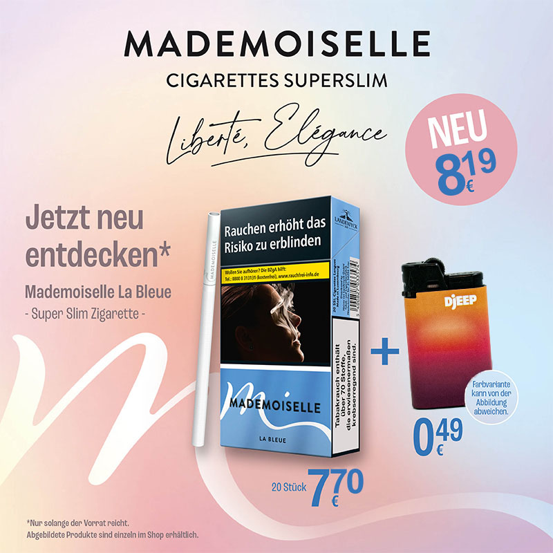 Mademoiselle La Bleue + Feuerzeug Bundle