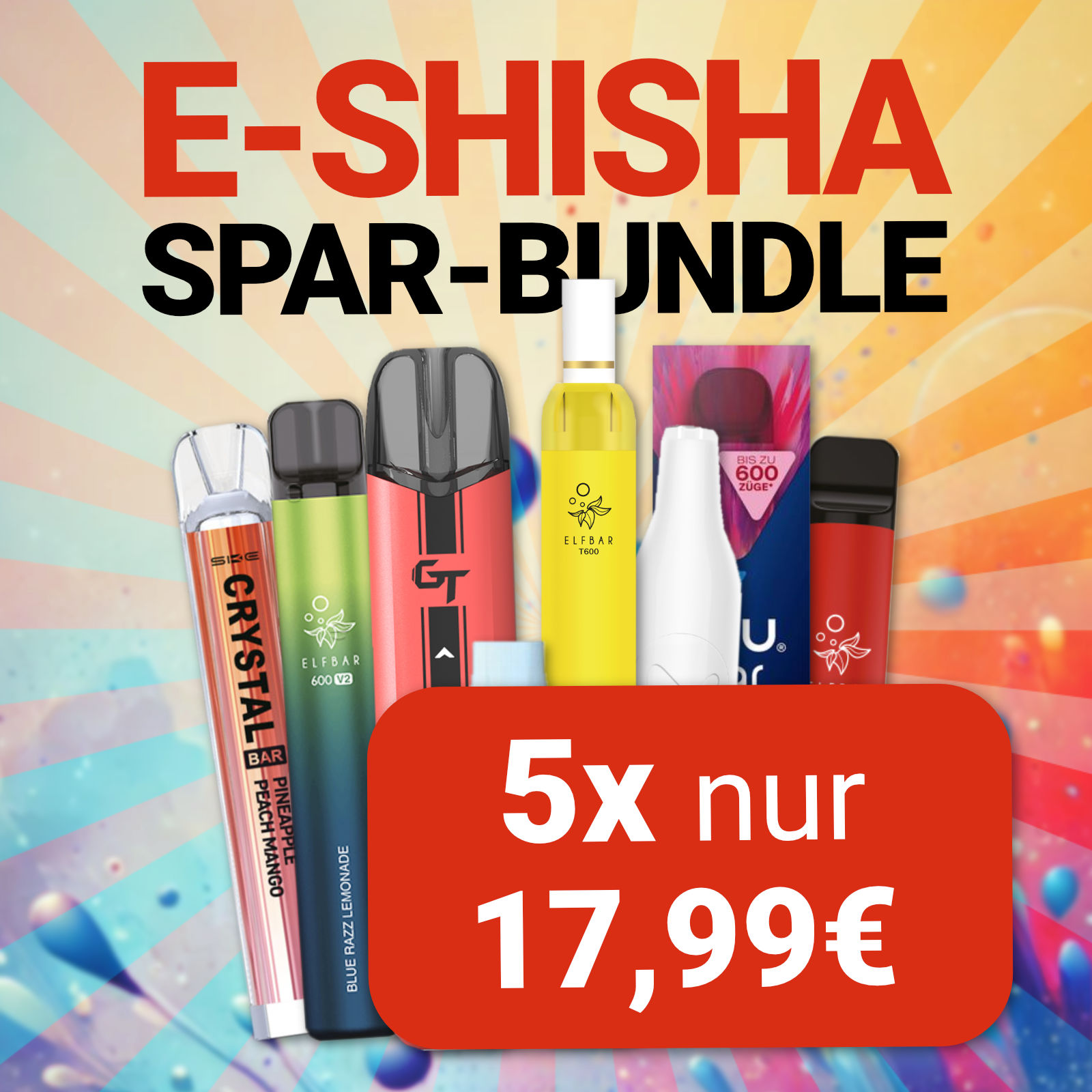 E-Shisha 5er Spar-Bundle
