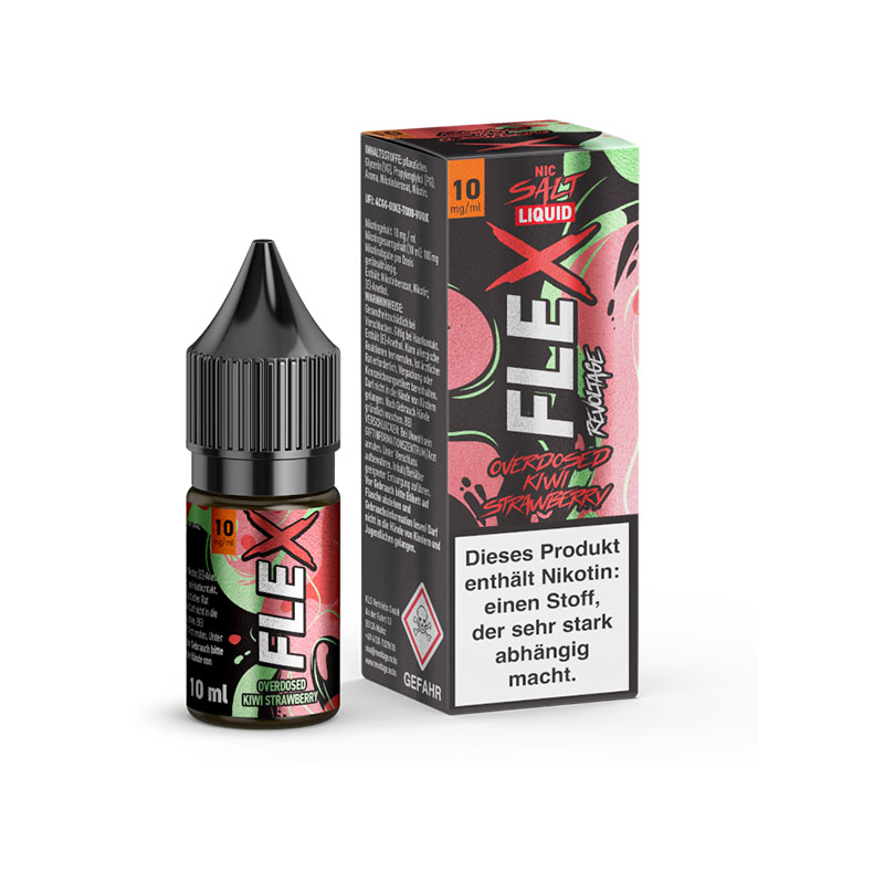 Revoltage Flex Overdosed Kiwi Strawberry 10mg Liquid Flasche