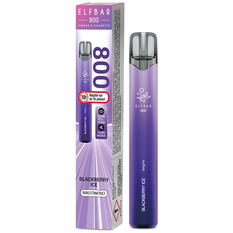 Elfbar 800 Blackberry Ice 0mg Einweg E-Zigarette