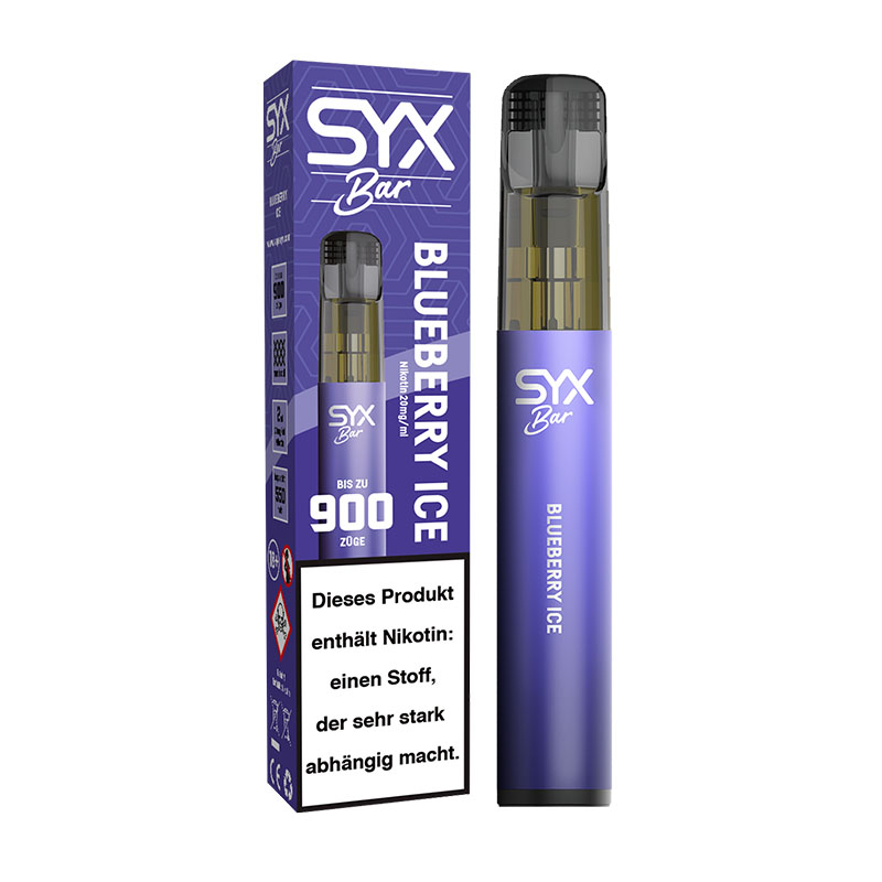 Syx Bar Blueberry Ice 20mg Einweg E-Zigarette jetzt bestellen! Syx Bar Blueberry Ice 20mg Einweg E-Zigarette jetzt bestellen!