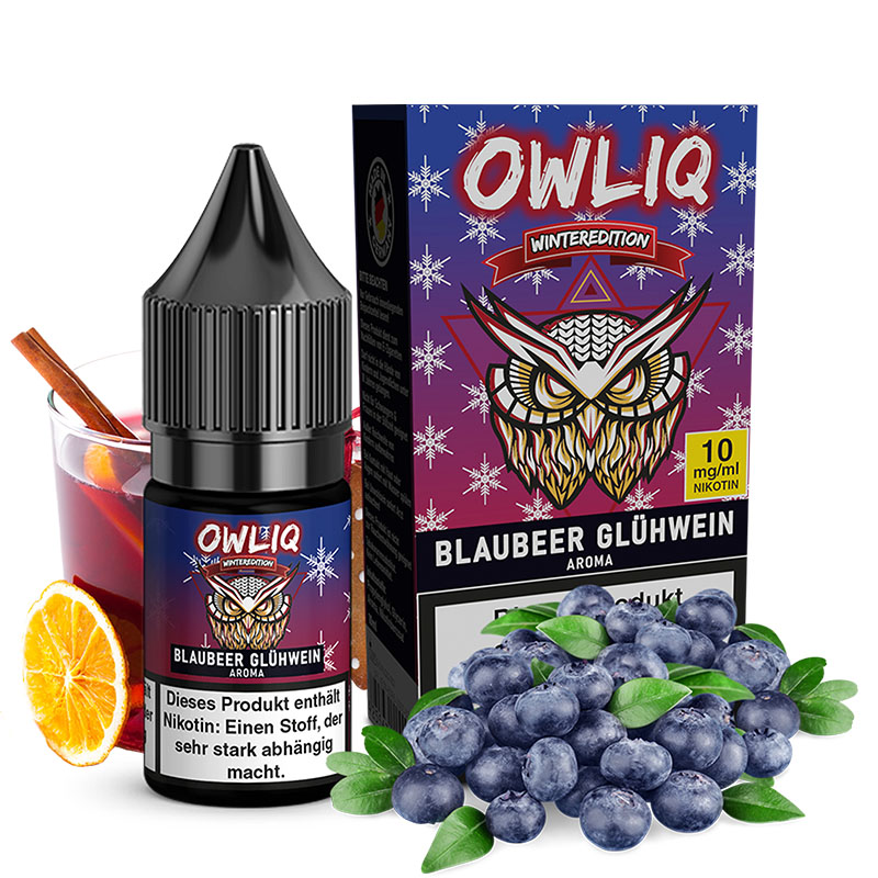 Owliq Blaubeere Glühwein Winter Edition 10mg Nikotinsalz Liquid