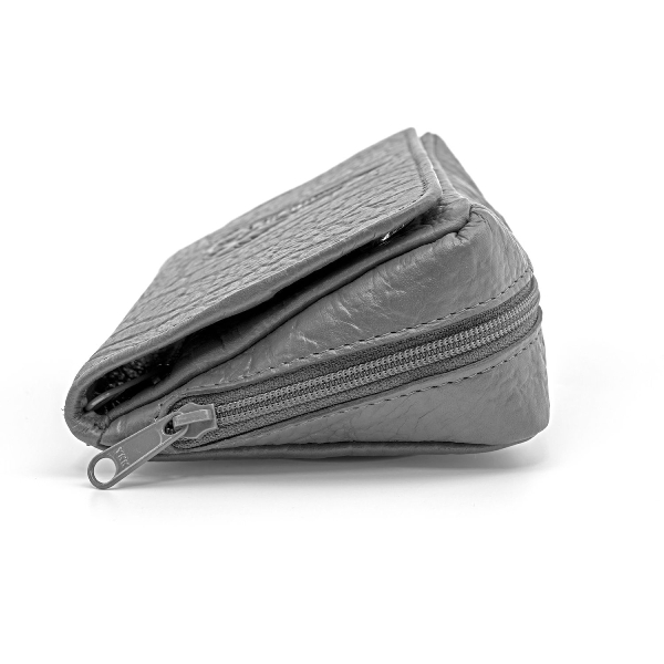 White Elephant Loxo Leder Grau 2er Pfeifentasche seitlich