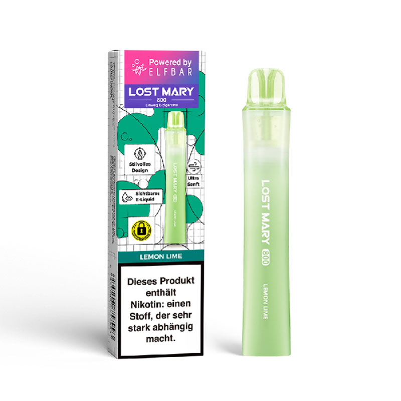 Lost Mary 800 Lemon Lime 20mg Einweg E-Zigarette