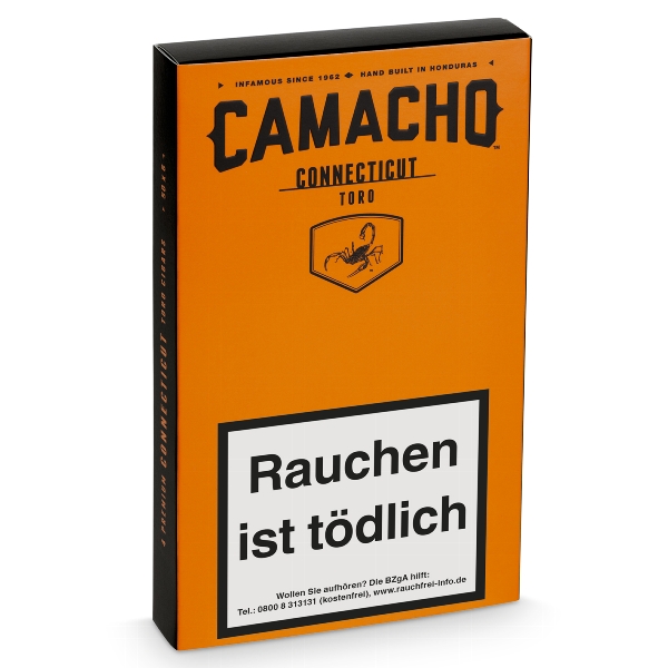 Camacho Connecticut Toro Zigarren Schachtel