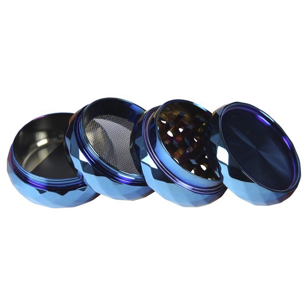 Grinder Crystal Blue 4-teilig offen