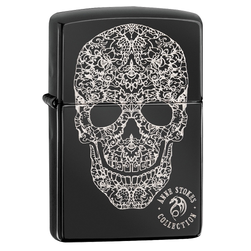 Zippo ebony Anne Stokes Skull