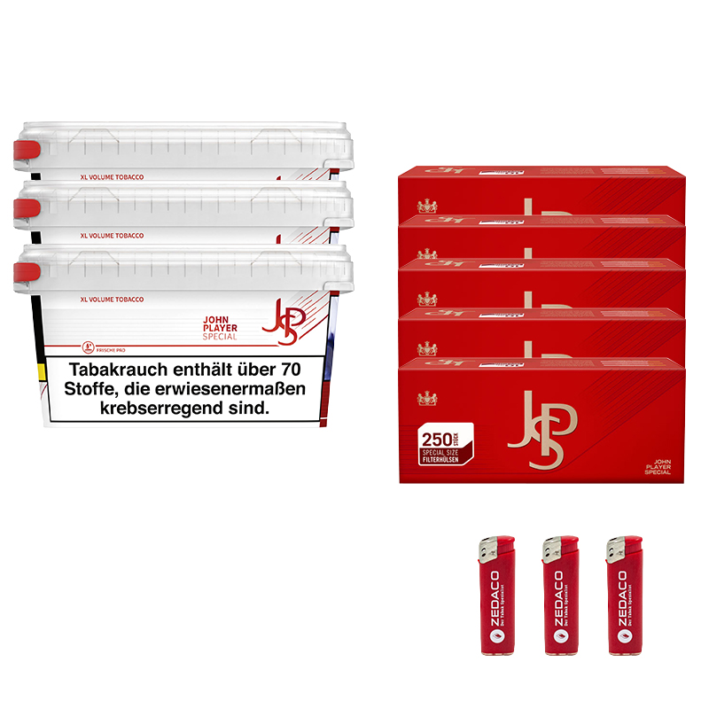 JPS Volumentabak Red Mega Eimer Aktion Large Extra Hülsen