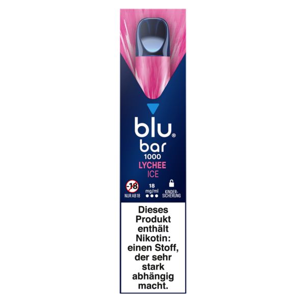Blu bar 1000 Lychee Ice 18mg Einweg E-Zigarette