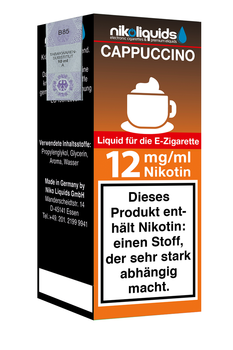 E-Liquid Nikoliquids Cappuccino 12 mg 70 Pg 30 Vg