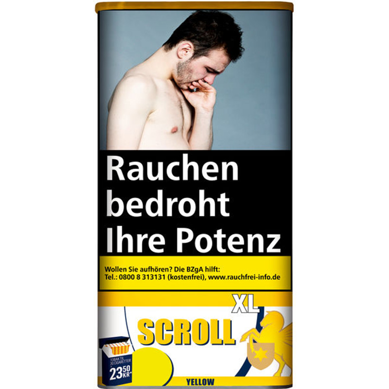 Scroll Yellow Volumentabak Dose