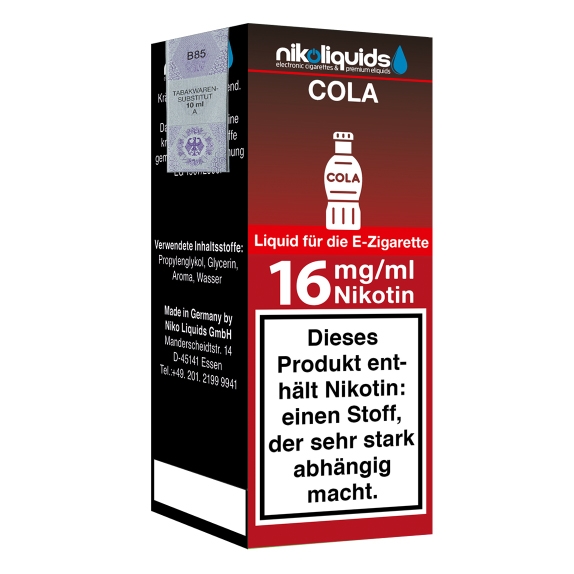 Nikoliquids Cola 16mg Liquid Flasche