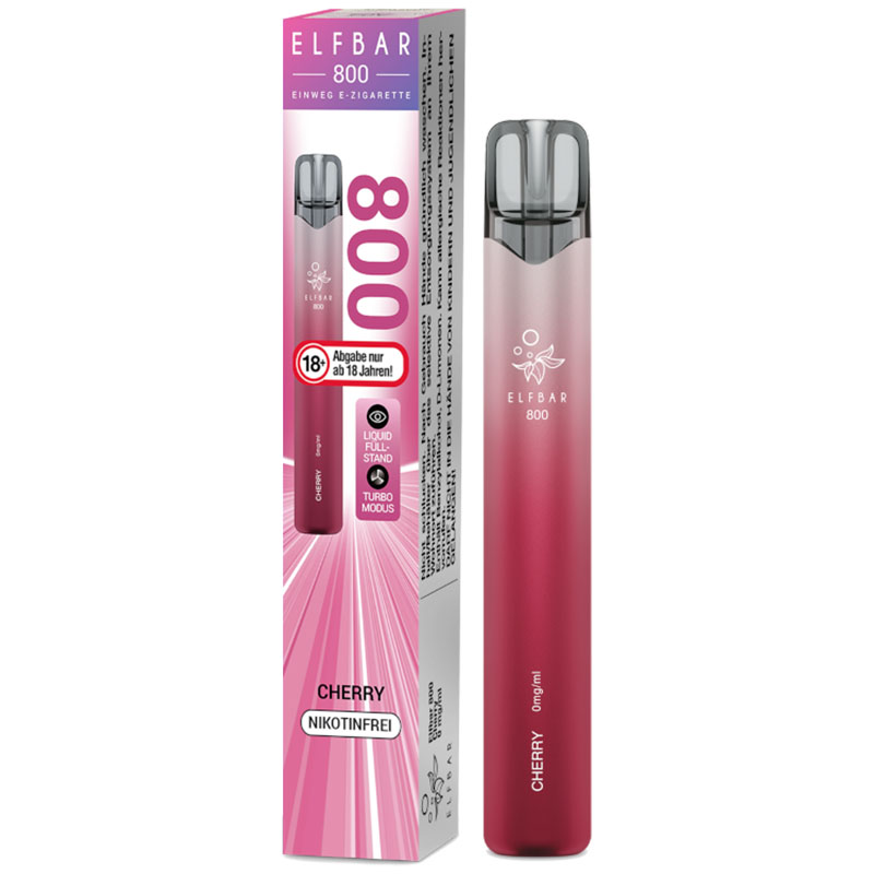 Elfbar 800 Cherry 0mg Einweg E-Zigarette