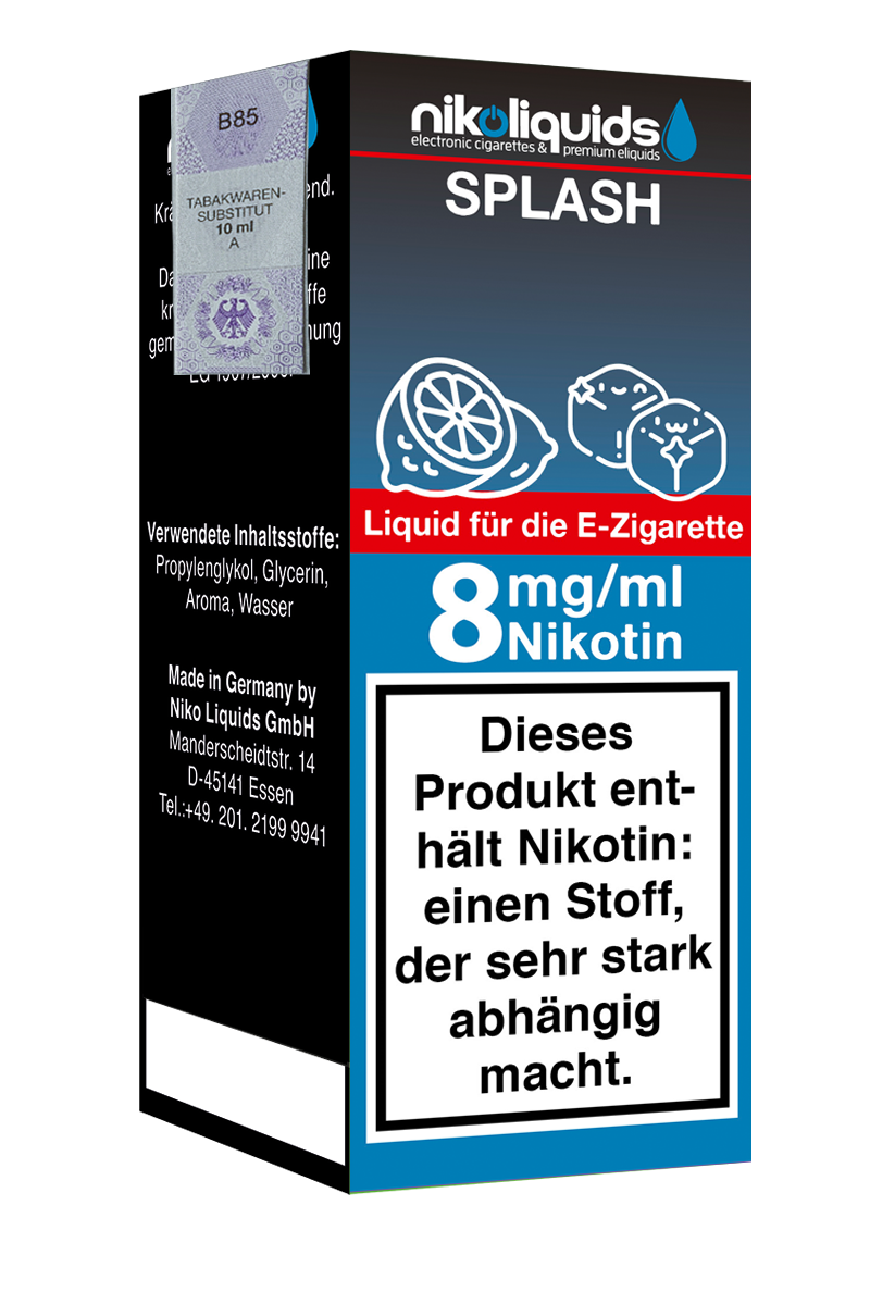 E-Liquid Nikoliquids Splash 8 mg 70 Pg 30 Vg