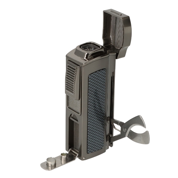 Winjet Carbon Jet Zigarrenfeuerzeug mit Punch und Sissor