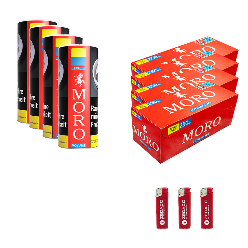 Moro Volumentabak Red L Dose Aktion Large Extra Hülsen