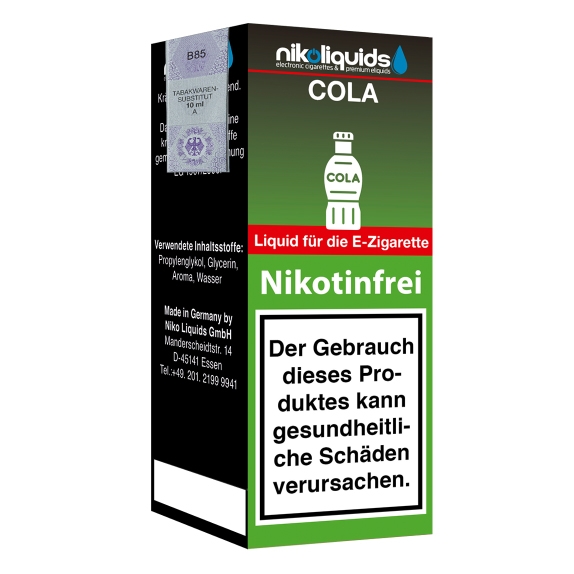 Nikoliquids Cola 0mg Liquid Flasche