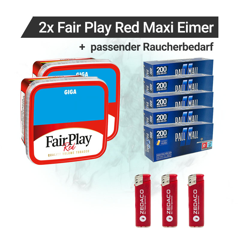 Fair Play Red Giga Volumentabak Eimer Aktion Large Pall Mall Blau