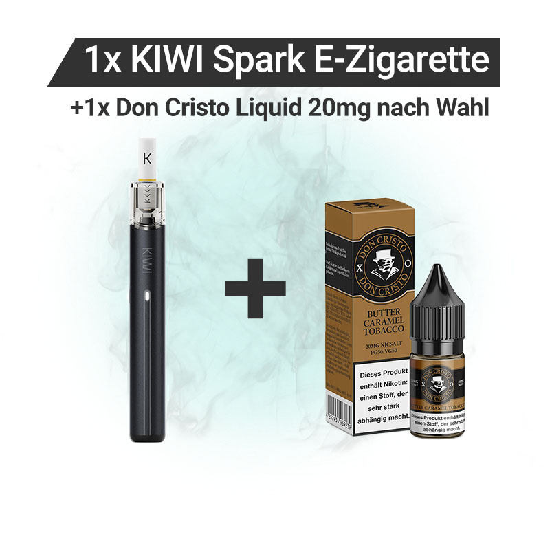 KIWI Spark + Don Cristo Liquid Aktion jetzt bestellen! KIWI Spark + Don Cristo Liquid Aktion jetzt bestellen!