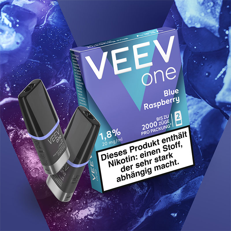 Veev One Blue Raspberry 20mg Prefilled Pods Flavourcard