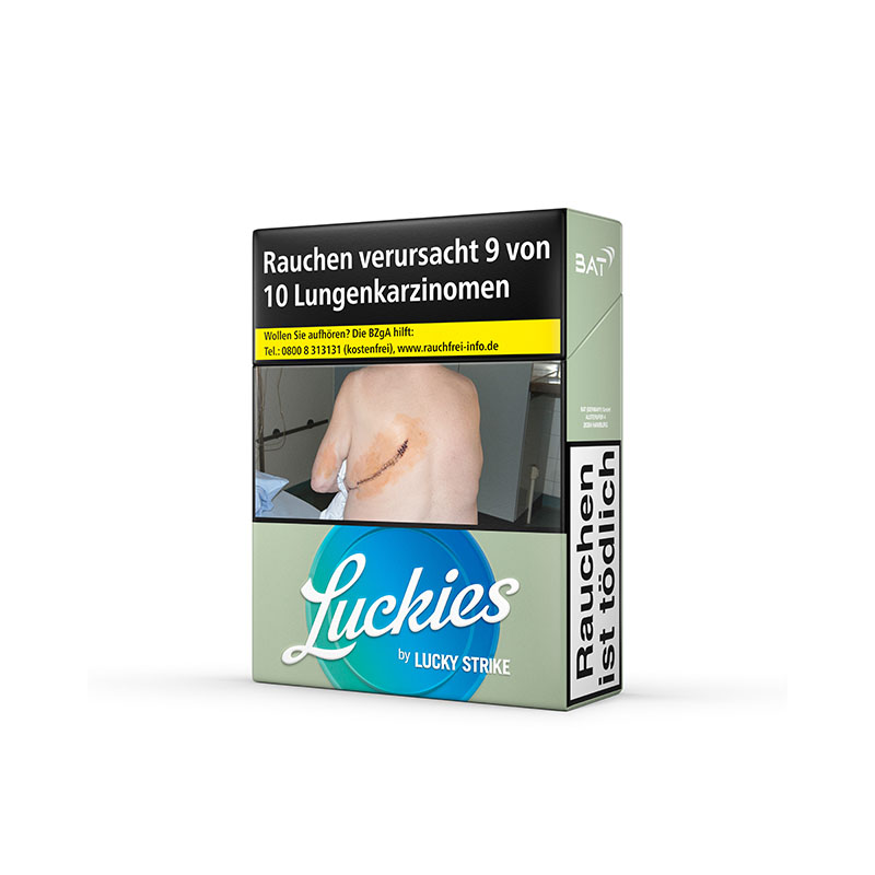Luckies by Lucky Strike Blue Giga Zigaretten Schachtel