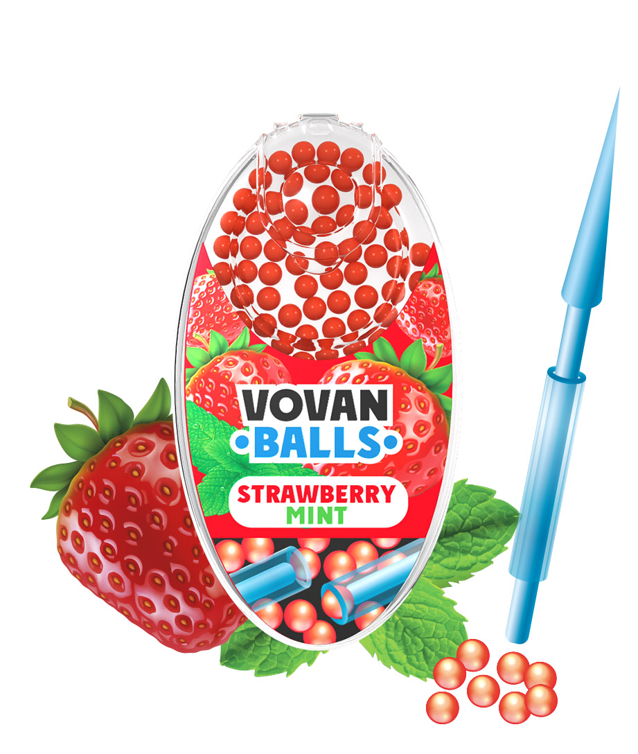 Vovan Balls Strawberry Mint Aromakapsel Packung