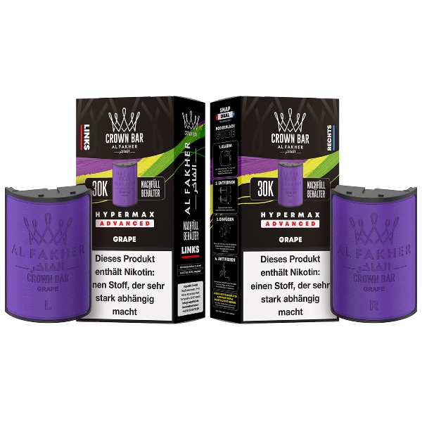 Al Fakher Hypermax Grape 6mg Prefilled Pods