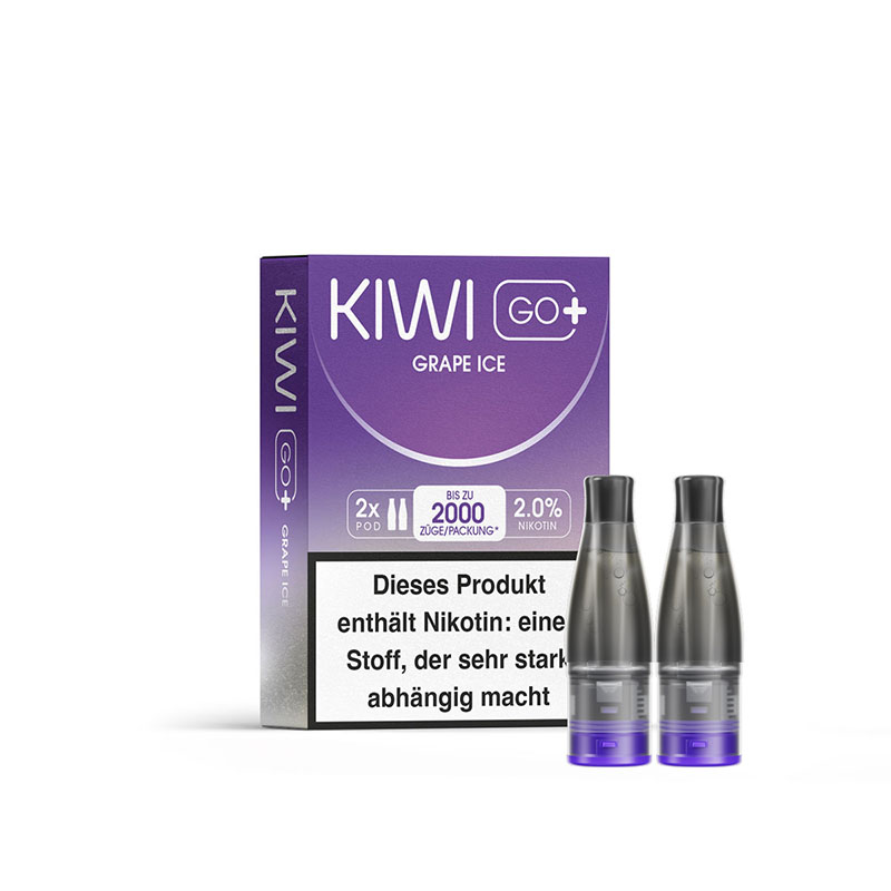 KIWI Go+ 20mg Prefilled Pods Packung Grape Ice