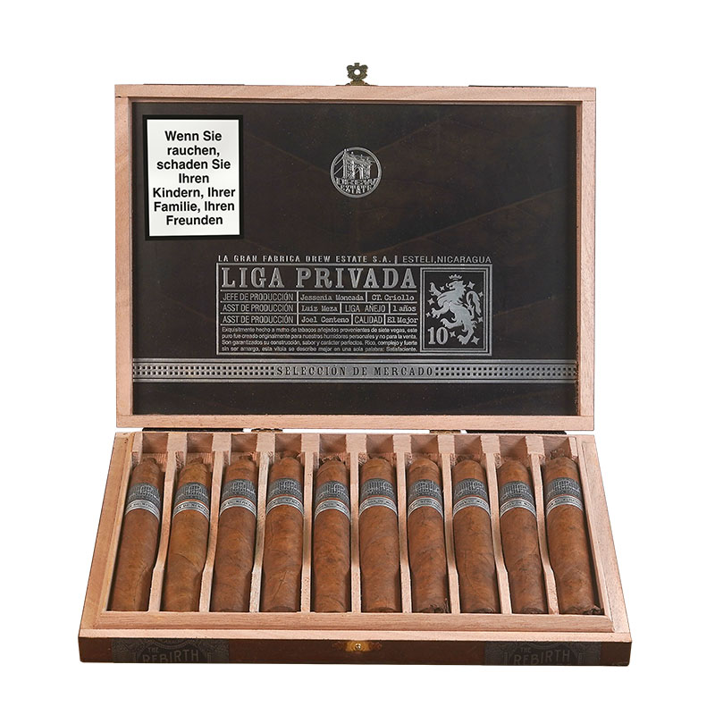 Drew Estate Liga Privada 10 Seleccion de Mercado Toro Zigarren Kiste
