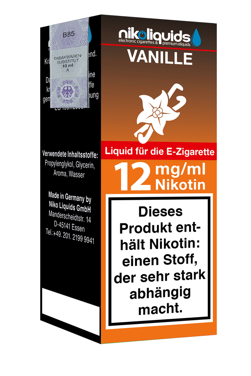 E-Liquid NIKOLIQUIDS Vanille 12 mg
