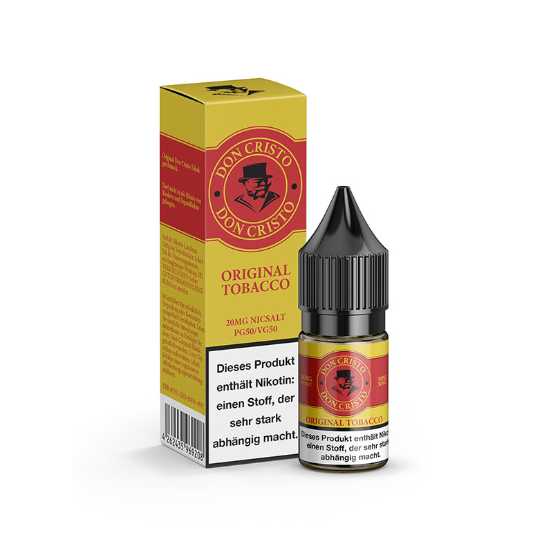Don Cristo Original Tobacco 20mg Nikotinsalz Liquid mit Packung
