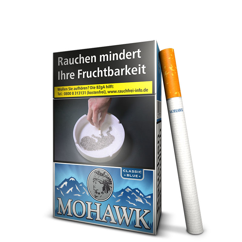 Mohawk Blue Original Pack Zigaretten Schachtel