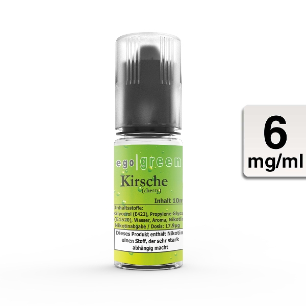 E-Liquid Ego Green Kirsche 6 mg