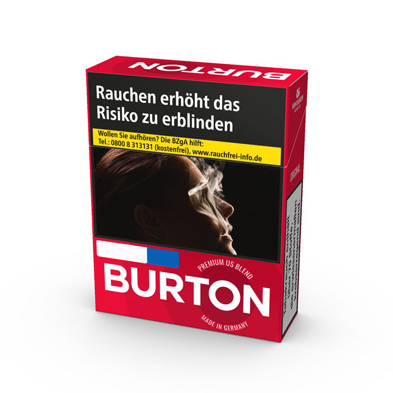 Burton Red XL Zigaretten Schachtel