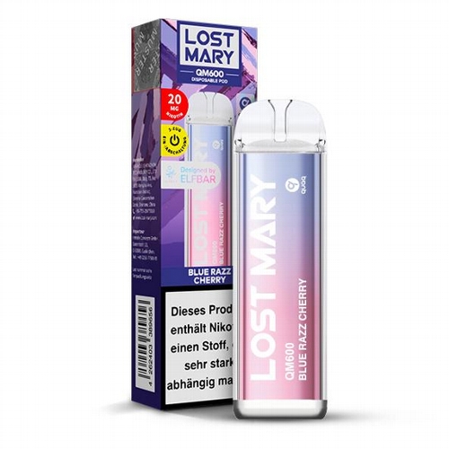 Lost Mary QM600 Blue Razz Cherry 20mg Einweg E-Zigarette