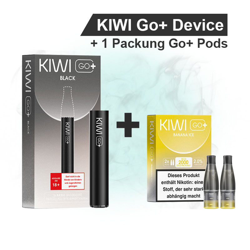 KIWI Go+ Device Black + Banana Ice Pods Angebot