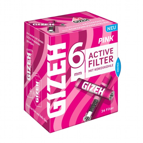 Gizeh All Pink Aktiv Filter 6mm Packung