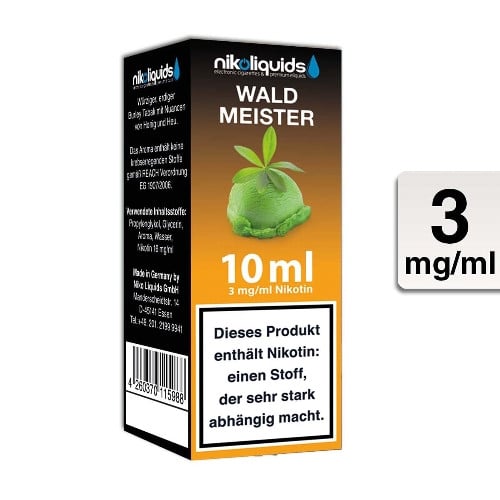 E-Liquid NIKOLIQUIDS Waldmeister 3 mg