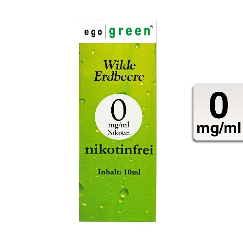 E-Liquid EGO GREEN Wilde Erdbeere 0 mg