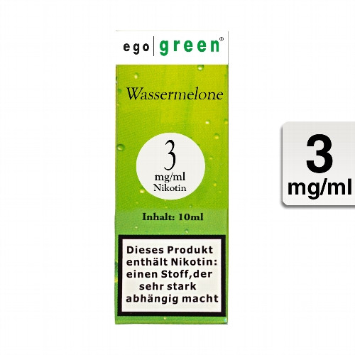E-Liquid EGO GREEN Wassermelone 3 mg