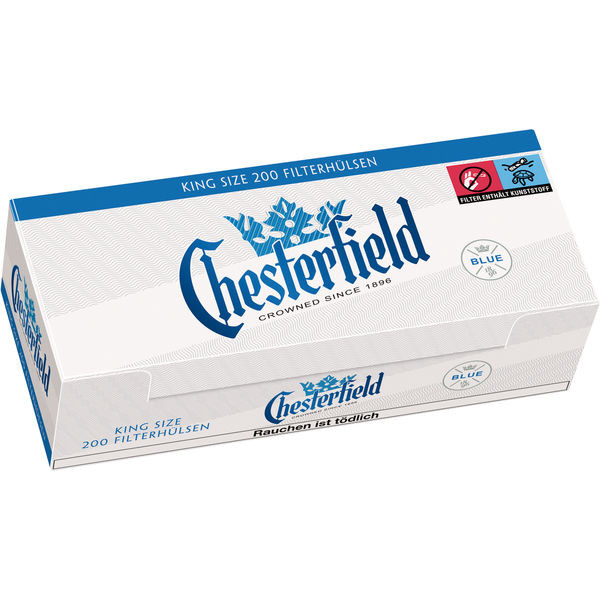 Chesterfield Filterhülsen Blue 200 Stück Packung