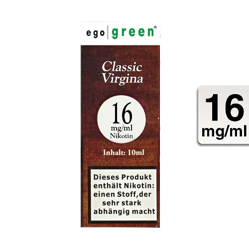 E-Liquid EGO GREEN Classic Virginia Tobacco 16 mg