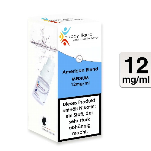 E-Liquid HAPPY LIQUID American Blend 12 mg