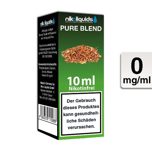 E-Liquid Nikoliquids Pure Blend 0 mg 70 Pg 30 Vg