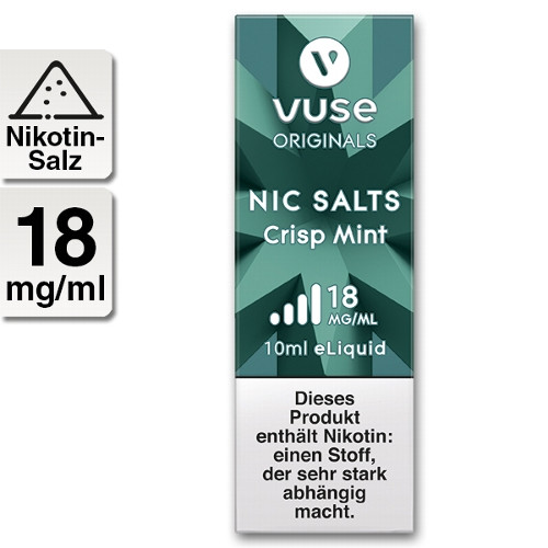 E-Liquid VUSE Bottle Crisp Mint Nic Salts 18mg