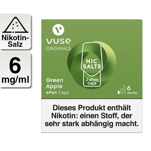 E-Kartusche VUSE ePen Green Apple Nic Salts 6mg